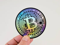 Bitcoin BTC Holographic Sticker - Evergreen Kings