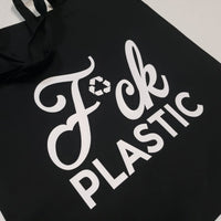 F*ck Plastic Reusable Tote Bag - 100% Cotton - Evergreen Kings - Tote Bag