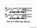 i-Vtec DOHC Decal Set - Evergreen Kings - Decals