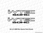i-Vtec SOHC Decal Set - Evergreen Kings - Decals