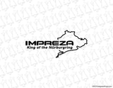 Impreza King of The Nurburgring Decal - Evergreen Kings - Decals