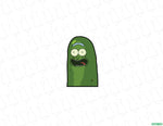 Pickle Rick Peeking Sticker - Evergreen Kings - Sticker