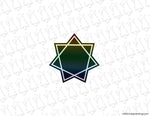 Tool Inspired Heptagram Sacred Geometry Holographic Sticker - Evergreen Kings - Bumper Stickers